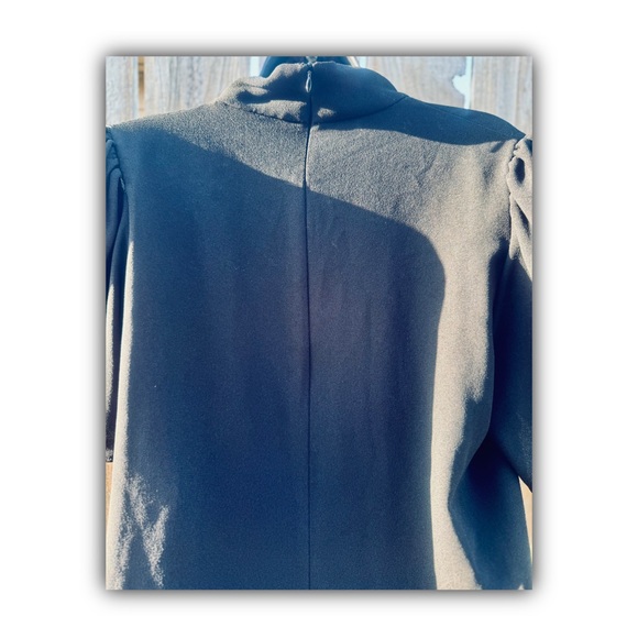 “New Zara Black Midi Dress with Tags - High Neck, Short Sleeves, Size L, Made in - Picture 10 of 15